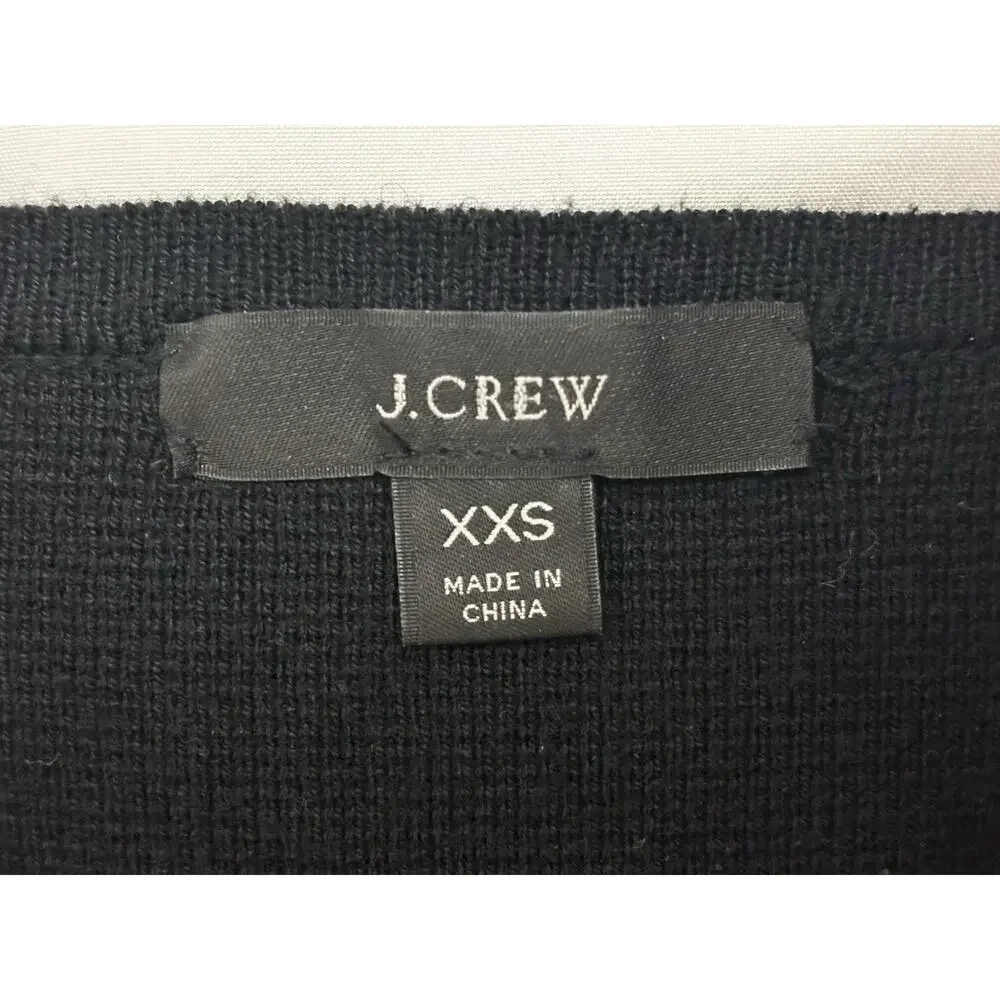 J. Crew Juliette Collarless Sweater Blazer Women XXS Black Career Office Capsule